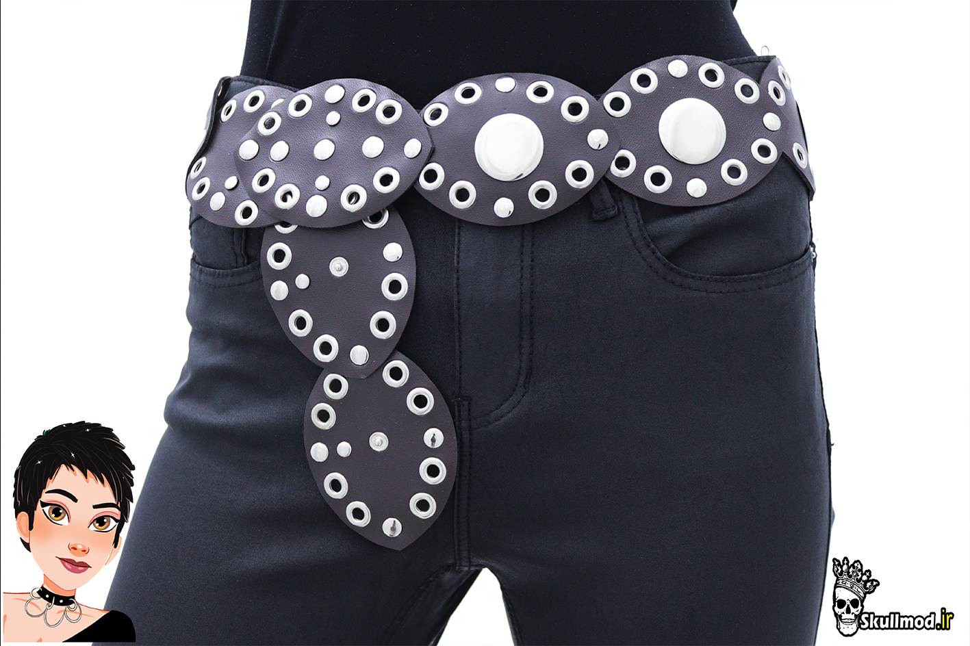 کمربند بیضی دیسکی , کمربند کابویی (قهوه ای تیره)