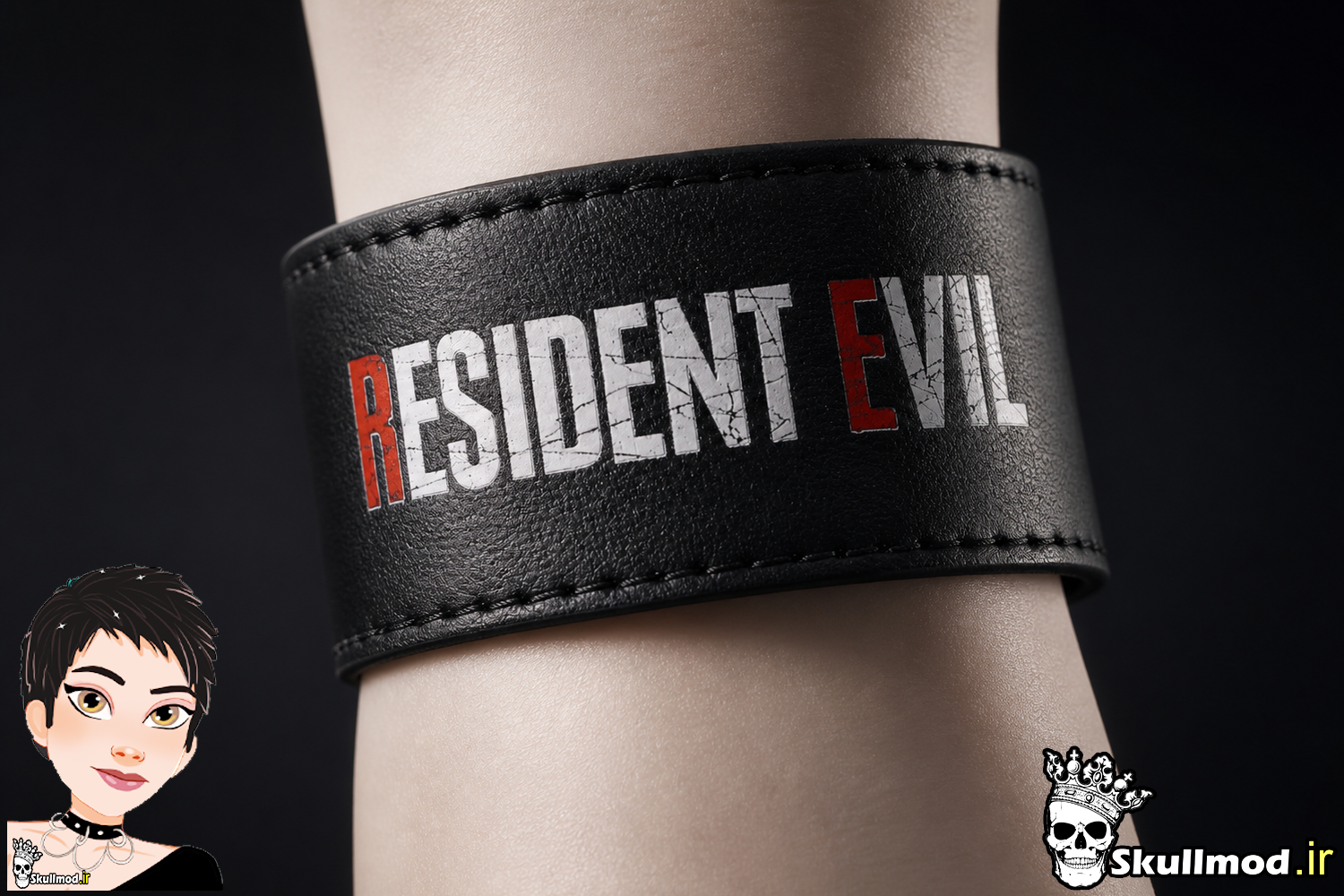 دستبند چرم طرح دار رزیدنت اویل Resident Evil